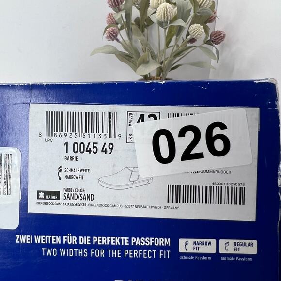 Birkenstock Barrie Slip On Shoes Sand Narrow Fit 1004549 Women 11/Men 9 Tried On - Picture 10 of 10